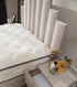 Lit Coffre Pyramide Beige - Design Élégant