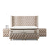 Lit Coffre Armony Beige - Confort, Élégance et Fonctionnalité