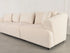 Canapé Modulable Lokkum - Velours Blanc - 3 Places + 1 Pouf - Traitement Anti-Tâche