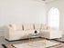 Canapé Modulable Lokkum - Velours Blanc - 3 Places + 1 Pouf - Traitement Anti-Tâche