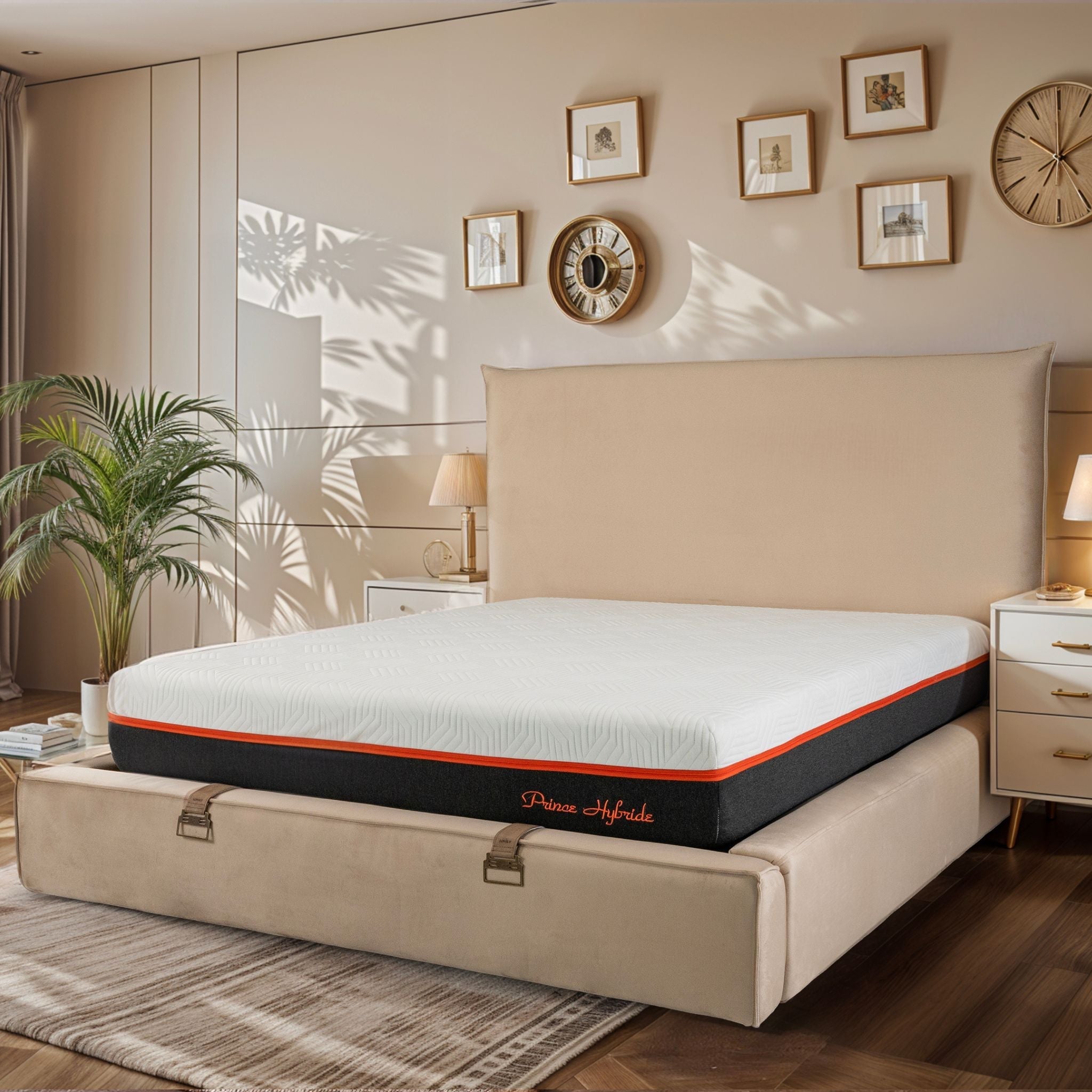 Matelas Prince Hybride Angels - 25 cm - Déhoussable et Lavable - Confort 5 Zones