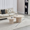 Table Basse Duo Gigogne Pila – Céramique Effet Travertin