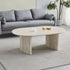 Table Basse Joséphine – Effet Travertin – Plateau Céramique Anti-Rayure – 120x70x45 cm